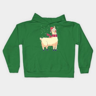 Christmas Alpaca Kids Hoodie